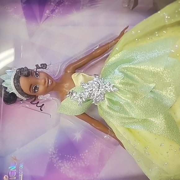 NRFB Mattel, Disney Green/Silver Collector 100 Years of Wonder Tiana Doll, NIB - Picture 1 of 16